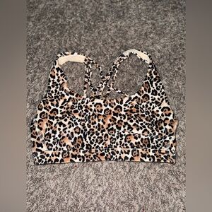 Victoria’s Secret Fuzzy Cheetah Print Cozy Bralette Size Medium
